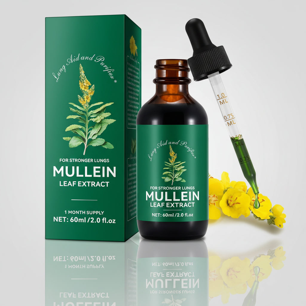 Mullein Leaf Extract for Lungs,60Ml Premium Mullein Leaf Extract Drops Balance Mullein Drops for Lungs,Vegan Premium Mullein Leaf Extract Fast Absorption