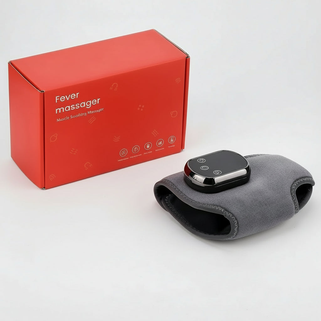 Electric Foot Ankle Massager with Heat & Vibration Cordless Heating Pad Ankle Wrap for Sports Recovery Warm Support Brace Belt