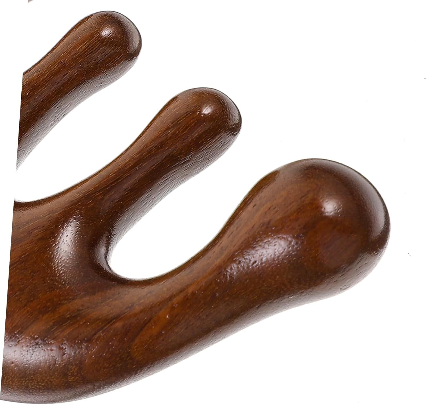 Golden Sandalwood Wooden Massager Comb Five Teeth, Acupoint Scalp and Body Massage Tool for Relaxation and Stress Relief, Suitable for Home and Travel Use