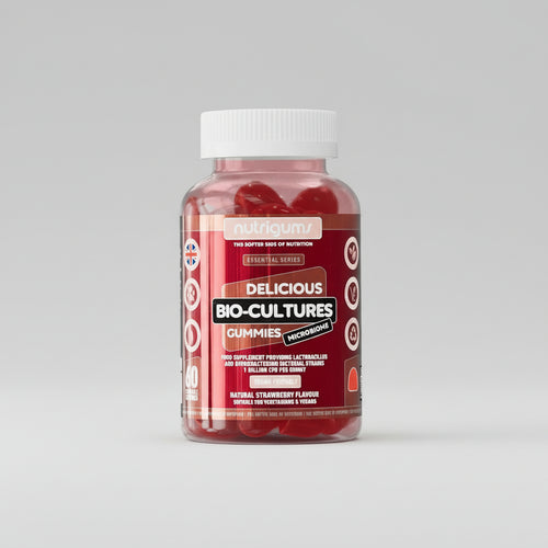 Bio-Cultures Microbiome Complex Gummy | 12 Multi-Strain Probiotics 1 Billion CFU | Acidophilus & Bifidobacterium | Strawberry Flavour | 60 Vegan Gummies | Support Wellbeing & Gut Heath by ®