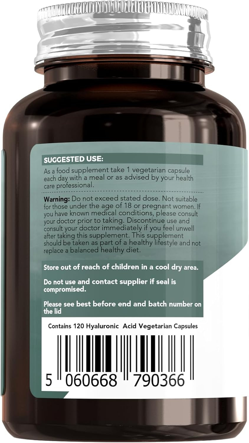 Hyaluronic Acid 300Mg | 120 Capsules 4 Months Supply | Hyaluronic Acid Supplement